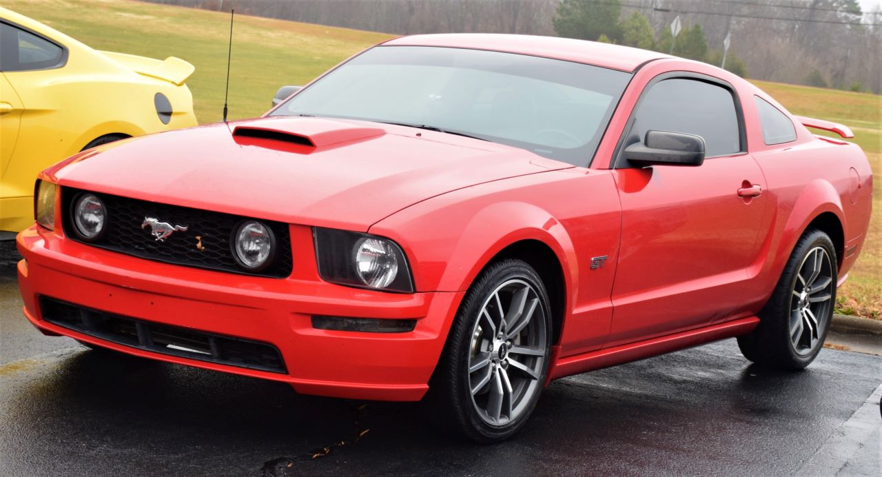 Red Ford Mustang