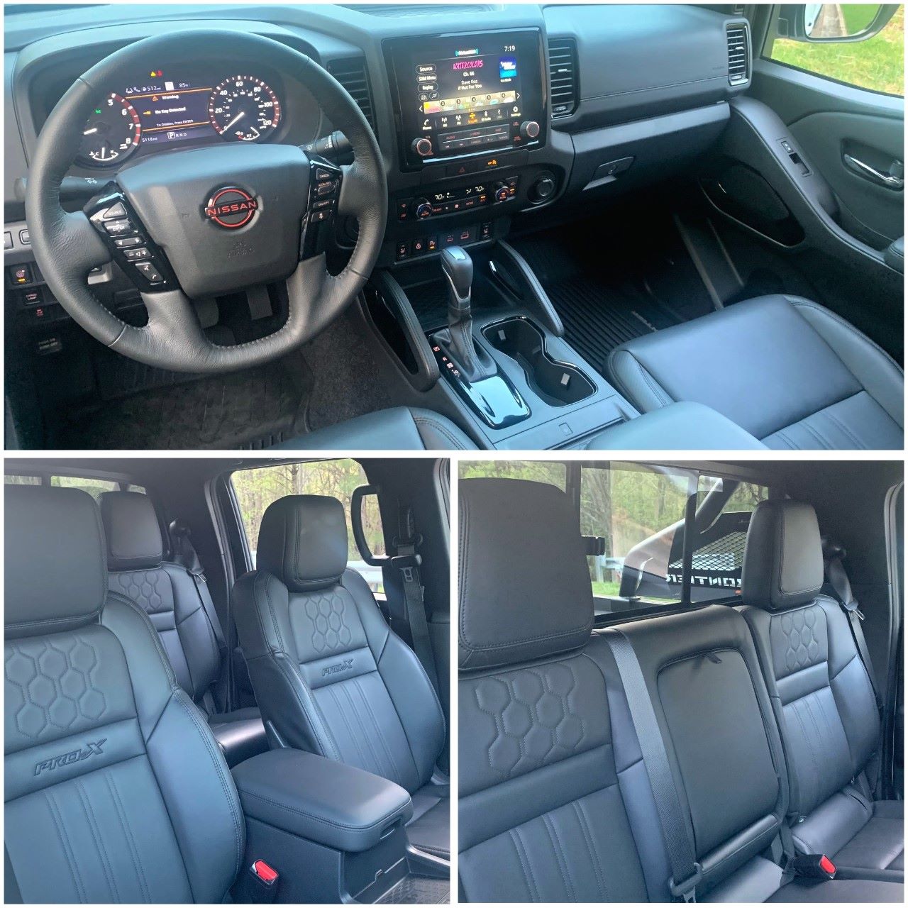 2022 Nissan Frontier PRO-X dashboard and seats