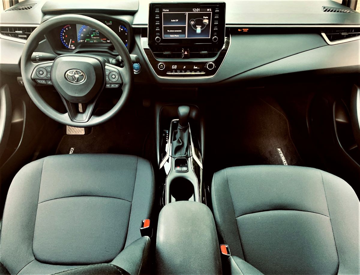 Toyota Corolla Hybrid front seat