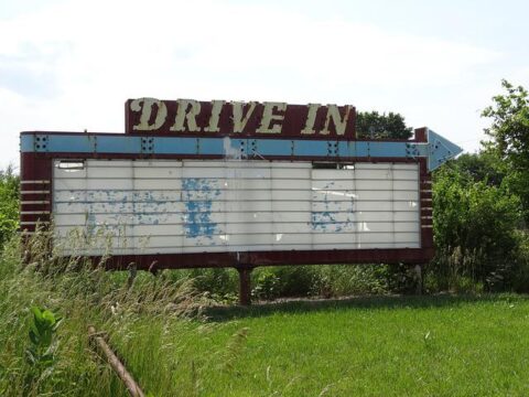 drive-in theater sign